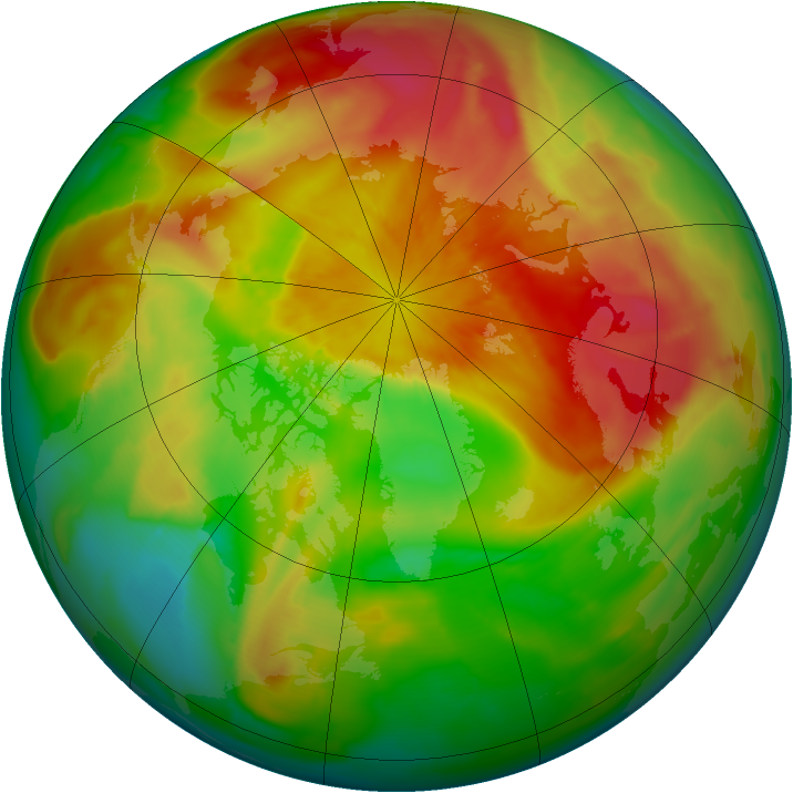 Arctic ozone map for 02 April 2012